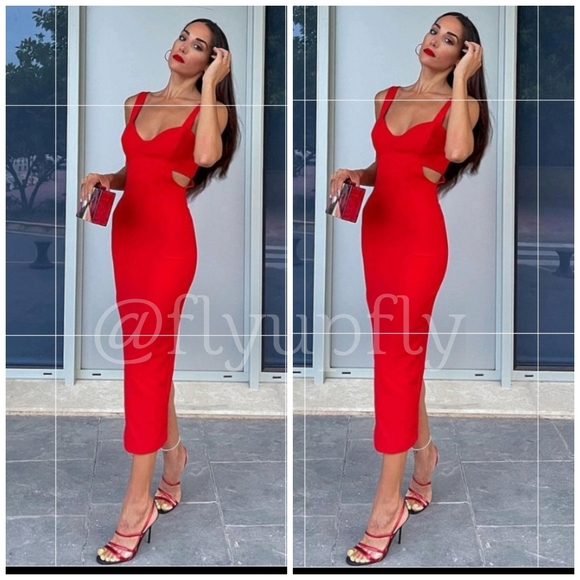 ZARA* Cut Out Midi Dress - Picture 3 of 8